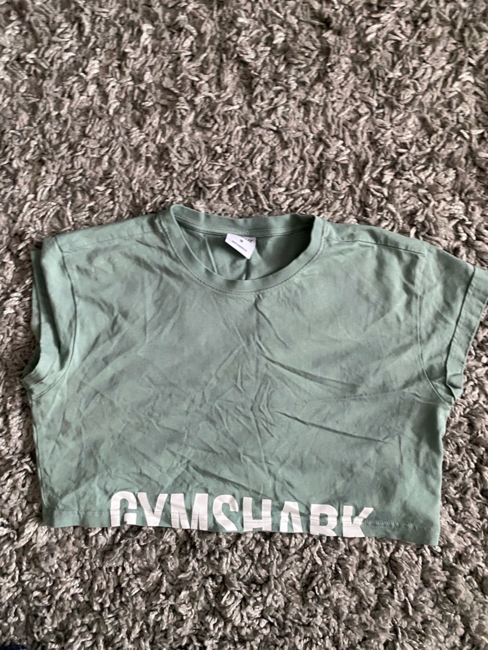 Gymshark Sage Green Crop Short Sleeve Tee